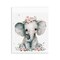 Stupell Industries Nursery Floral Elephant Wall Plaque Art Design by LSR Design Studio